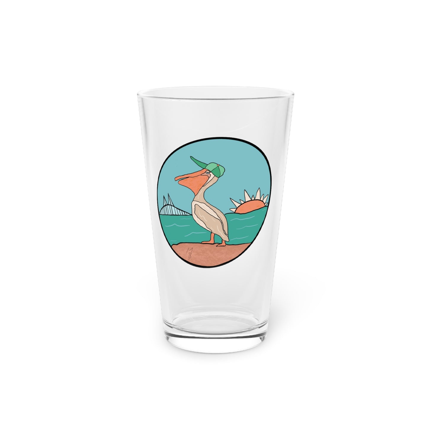 Skyway Pelican Pint Glass- 16 oz