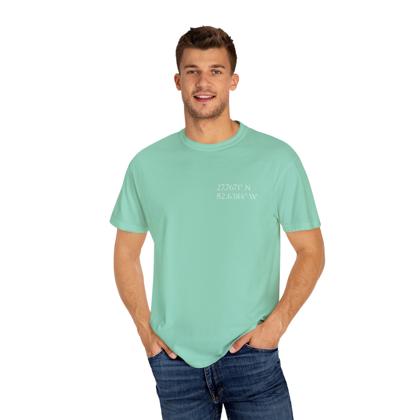 Pelican Tee w/ St. Petersburg, FL Coordinates