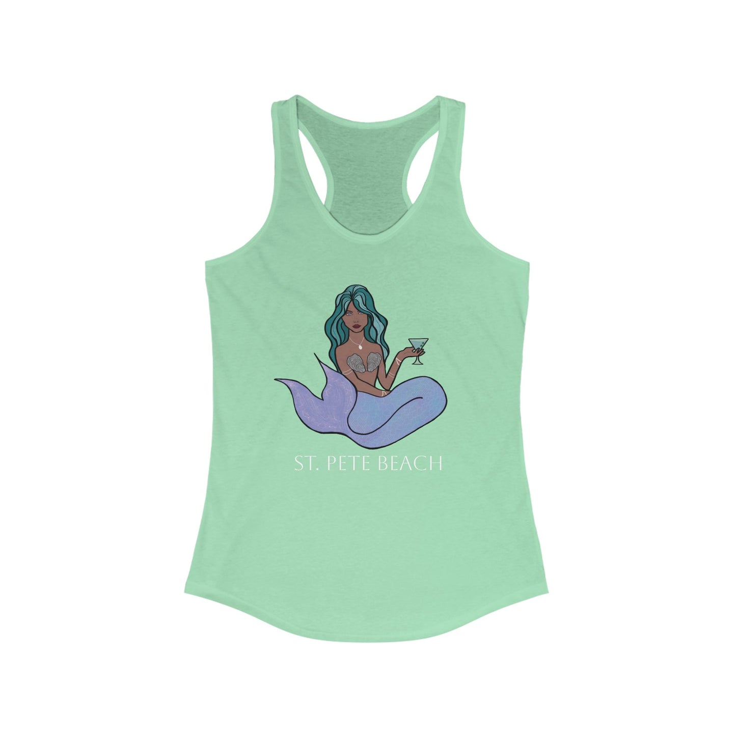 Mermaid Graphic Racerback Tank Top - St. Pete Beach