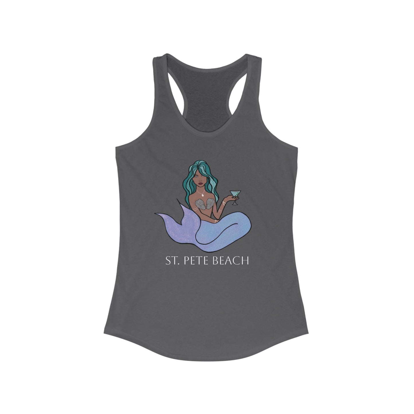 Mermaid Graphic Racerback Tank Top - St. Pete Beach