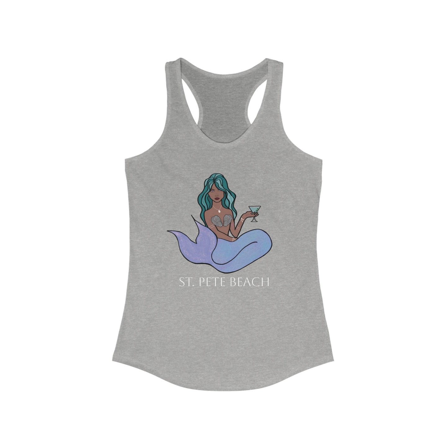 Mermaid Graphic Racerback Tank Top - St. Pete Beach