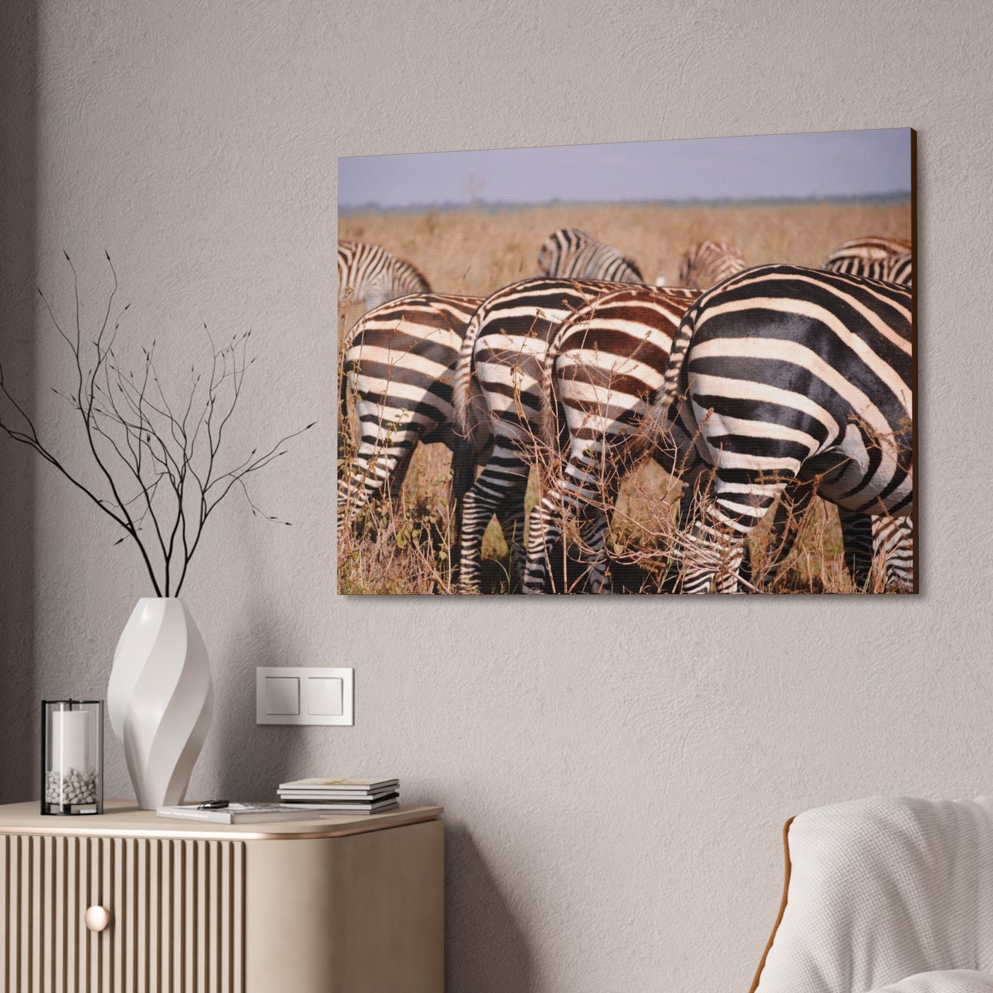 Zebra Booties on Canvas