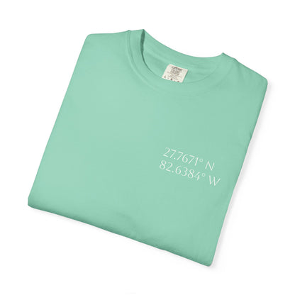 Pelican Tee w/ St. Petersburg, FL Coordinates