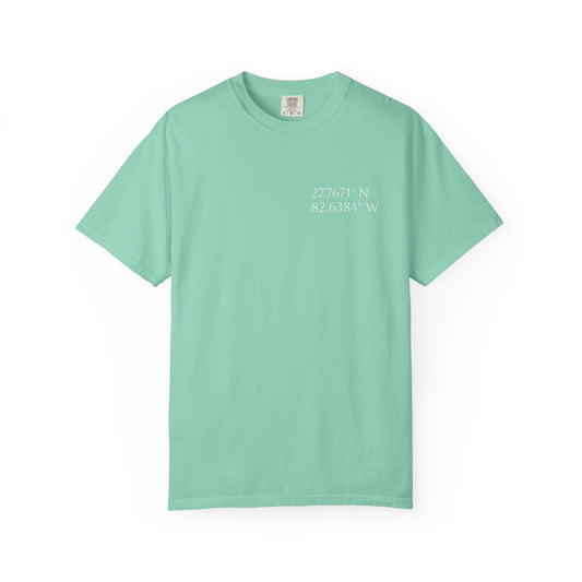 Pelican Tee w/ St. Petersburg, FL Coordinates